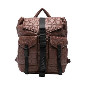Ganni Backpacks, female, Brown, Size: ONE SIZE Backpack