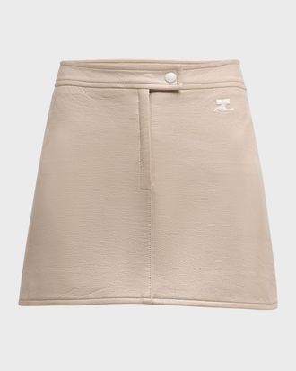 Courr&egrave;ges Reedition Vinyl Mini Skirt