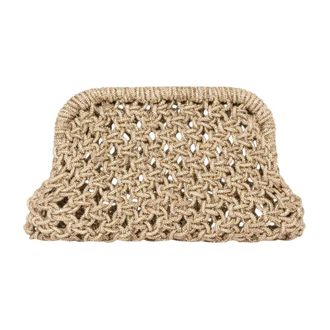 Twentyfourhaitch Pochette intrecciata Pietre - Dames - Tassen - Beige - Maat: ONE Size