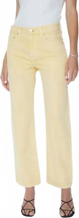 Pistola Denim Womens Lexi Mid Rise Straight Pants In Yellow