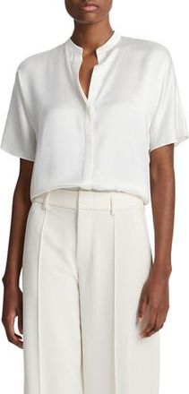 Vince Dolman Sleeve Silk Button-Up Shirt in Off White at Nordstrom Rack, Size X-Small