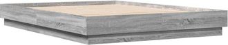 vidaXL Bed Frame with led without Mattress Grey Sonoma 120x200 cm Vidaxl