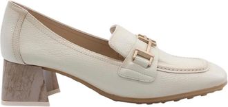 Hispanitas Schoenen, Dames, Beige, 40 EU, Leer, Klassieke leren mocassins
