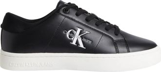 Calvin Klein Jeans Zwarte lage vrijetijdssneakers - Dames - Sneakers - Zwart - 36 EU - Leer - Schoenen