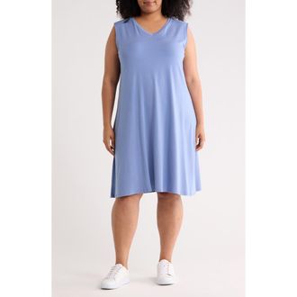 Eileen Fisher V-Neck Shift Dress in Marina at Nordstrom Rack, Size 1X