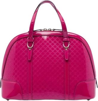 Gucci Pre-owned Nice Dome Satchel - Dames - Vintage Handtas - Roze - ONE Size - Leer - Vintage