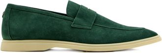 Bougeotte Mocassini penny Loch in pelle scamosciata - Verde