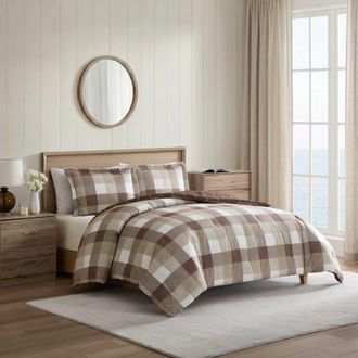 Nautica Peyton Beige Plaid Twin/Twin Xl Comforter Set