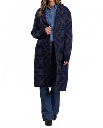 Stetson Southwestern Duster Sweater In Blue