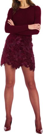 Allison New York Martina Mini Skirt In Oxblood