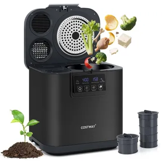 Costway Costway 4L Electric Composter Smart Waste Dispenser Countertop Compost Machine in Black