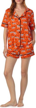 Room Service PJs Print Short Pajamas in Orange Print at Nordstrom, Size X-Small