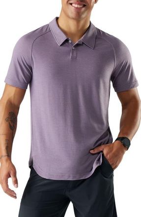 Smartwool Active Mesh Performance Polo in Purple Storm Heather at Nordstrom, Size Xx-Large