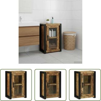 vidaXL vidaXL Armadio in legno di mango - Mobile da Bagno Marrone 40 x 30 x 60 cm Legno di mango massello