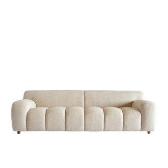 PIB Sof&aacute; de 3 plazas de tejido crema