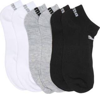 Puma 6-Pack No Show Socks in White at Nordstrom Rack, Size 9-11