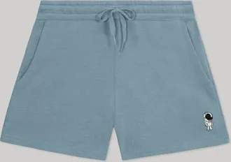 Dalix Womens Astronaut Midweight Washed Fleece Shorts in Misty Blue at Nordstrom, Size Xx-Large