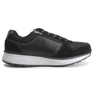 Joya Dynamo Zip Leather Textile Mens Low Top Trainers - Black - Size:UK 10.5