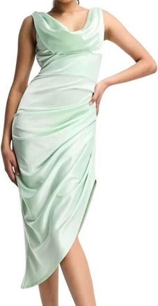Asos Womens Draped Mini Dress In Green