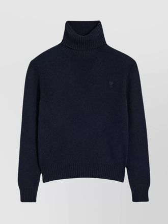 Ami cashmere wool roll neck jumper
