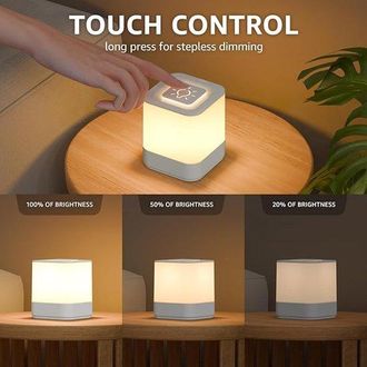 OEM Luz Nocturna Recargable - Led Regulable - 3 Niveles De Intensidad - Sensible Al Tacto