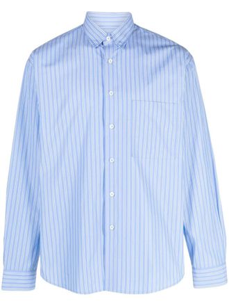 Lanvin striped long-sleeve shirt - Blue