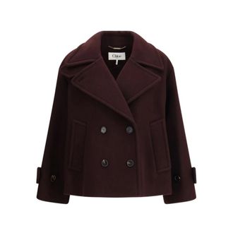 Chloé Jassen, Dames, Bruin, S, Wol, Oversized Double-Breasted Jas