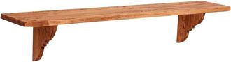 Biscottini International Biscottini - Solid lime wood natural finish W120xDP22xH22 cm Made in Italy sized wall shelf