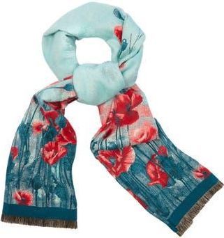 Saachi Floral Reversible Scarf in Turquoise/aqua at Nordstrom Rack
