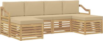 vidaXL Conjunto De Sof&aacute;s De Exterior 6 Uds. Vidaxl