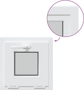 vidaXL Ventana De S&oacute;tano Basculante Risor 40 X 40 Cm Vidaxl