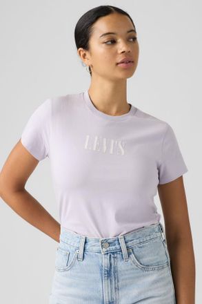 Levi's Camiseta Perfect - Mujer - XL - P&uacute;rpura / Serif Stud Outline Lavender Blue
