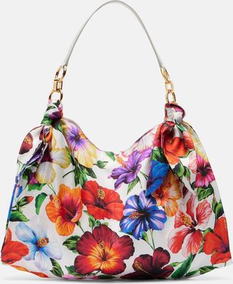 Dolce & Gabbana Bolso Medium de sat&eacute;n floral