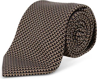 Tom Ford Micro-pattern Das - Heren - Stropdassen - Beige - ONE Size - Accessoires