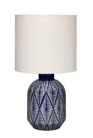 Jamie Young Co. Highland Ceramic Table Lamp with Linen Shade in Blue at Nordstrom