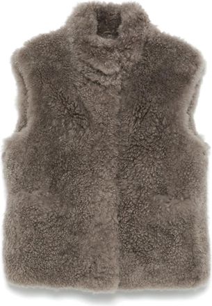 Liska fur gilet - Grey