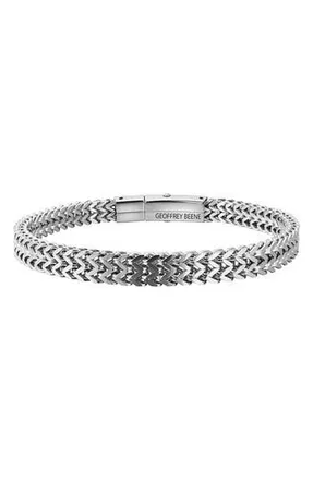 Geoffrey Beene Mens Franco Chain Bracelet in Silver at Nordstrom Rack