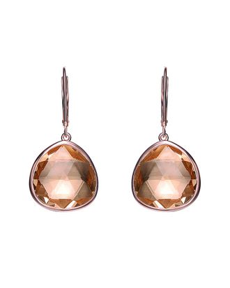 Genevive 14K Rose Gold Vermeil Cz Earrings