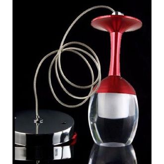 Trade Shop Trade Shop Traesio - Trade Shop - Lampada Lampadaria Calice Rosso Luz Led Portalampada Modern