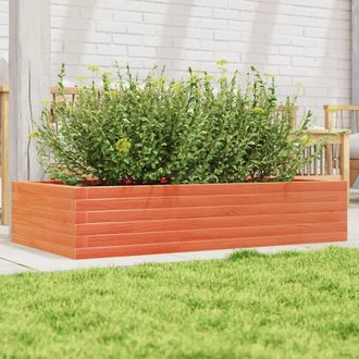 vidaXL Vidaxl - Jardinera Madera Maciza De Pino Marr&oacute;n Cera 110x60x23 Cm