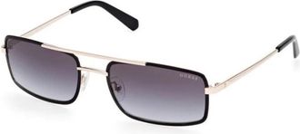 Guess Sunglasses, male, Black, 58 MM, Narrow Aviator Sunglasses