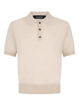 Dsquared2 button-fastening knit polo shirt - Neutrals
