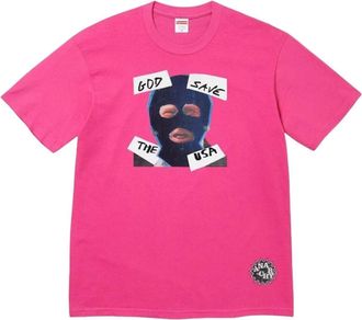 SUPREME SS26 God Save Us T-Shirt Fuchsia SUP-SS26-162-FCS