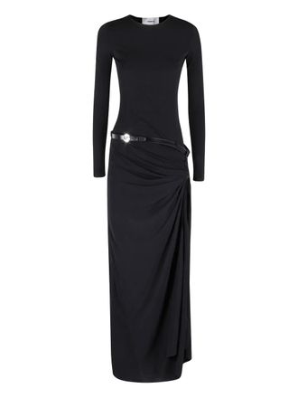 Coperni long-sleeve draped maxi dress - women - Viscose - 36 - Black