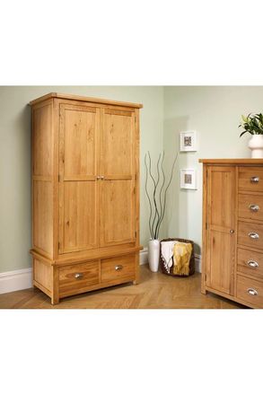 Birlea Woburn 2 Door 2 Drawer Wardrobe Oak in Light Oak