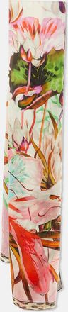 Roberto Cavalli Multicolor Floral Print Silk Stole