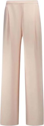 Max Mara Wijde Fluid Envers Satijnen Broek - Dames - Straight fit broeken - Beige - L - Satijn - Broeken