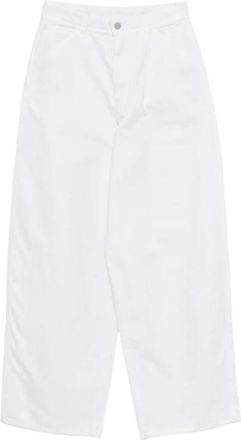 Christophe Lemaire Pantalon - Dames - Wijde Broeken - Wit - S - Katoen - Broeken