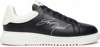 Emporio Armani Blauwe Lage Top Sneakers X4X264Xm 670K568 - Heren - Sneakers - Blauw - 39 1/2 EU - Schoenen