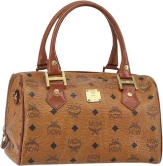 MCM Pre-owned Handbags, female, Brown, Size: ONE SIZE Pre-owned Boston Bag